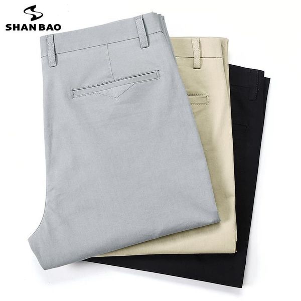 

40 42 44 large size men's straight loose brand casual pants 2020 autumn new high-quality cotton simple solid color youth trouser, Black