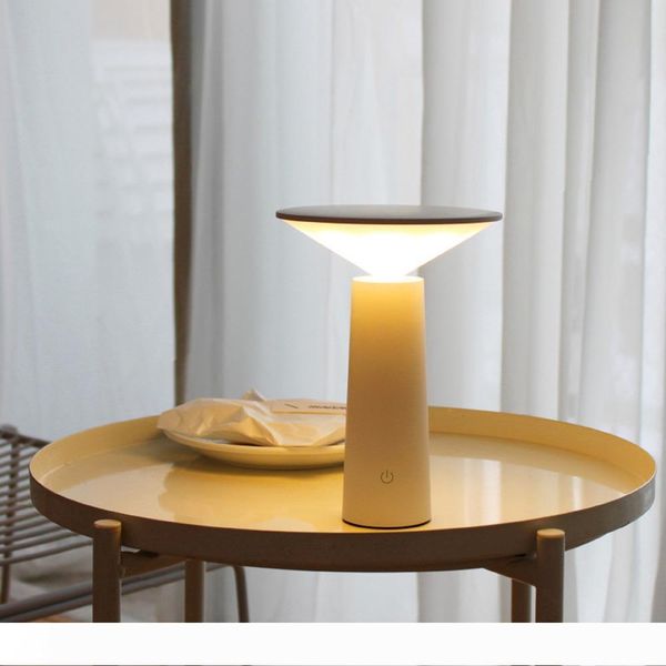 

usb charging 40 degree adjustment three color temperature stepless dimming eye table lamp white black 1 pc