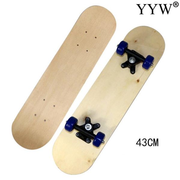 

diy skate booard decoration boards light wooden double rocker 43-80cm children kids skateboard chinese maple skatebooards
