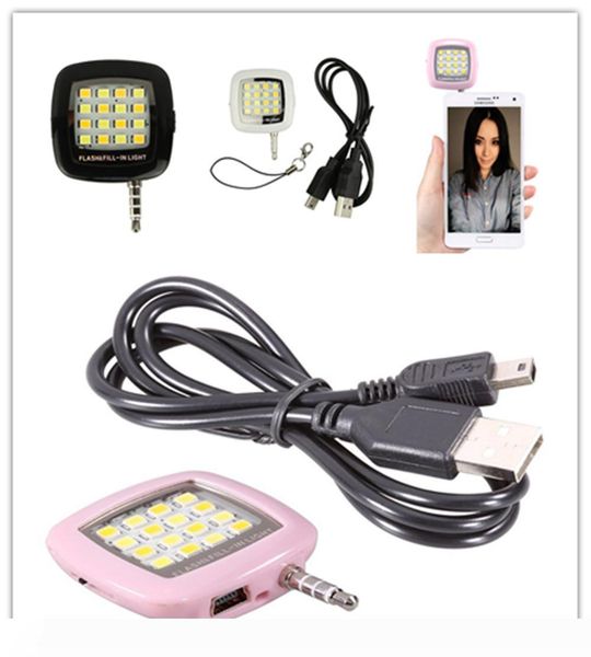 

mini 16 led night using selfie enhancing dimmable flash light cellphone camera flash fill-in light pocket spotlight p video light lamp
