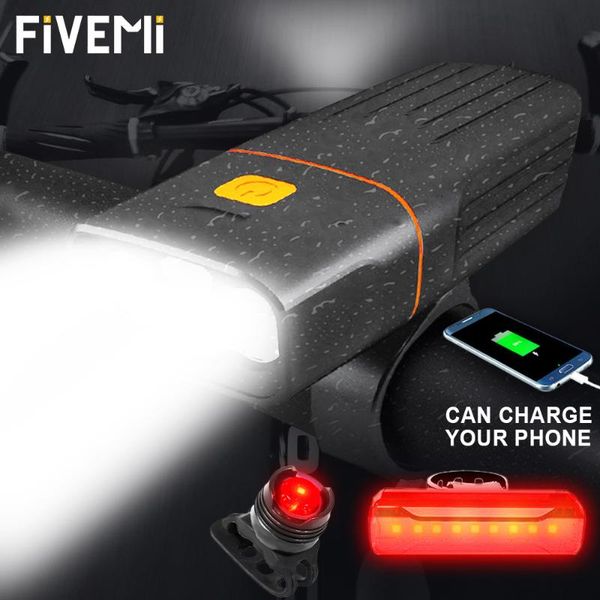 

bicycle light waterproof usb rechargeable front led bike lights l2/t6 headlight as power bank bike accessories warning lights