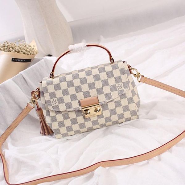 

2021 new arrival women bags leather shoulder small flap crossbody handbags handle messenger bags luxury plaid design vintage ladies hand