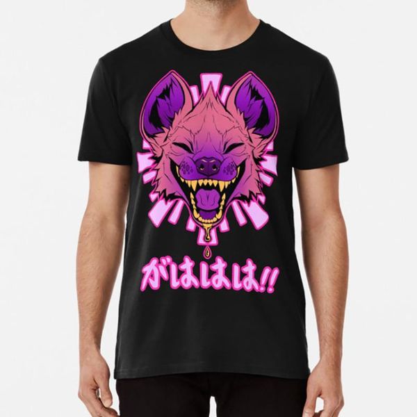 

gahaha t shirt hyena japanese cute kawaii furry, White;black
