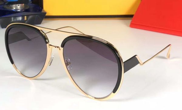 

gold black grey shaded pilot sunglasses 0357/s des lunettes de soleil women f sunglasses shades new with box, White;black