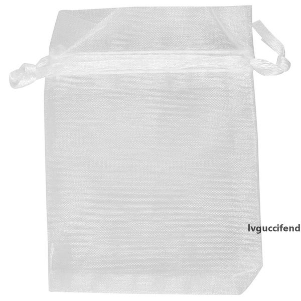 

100 pcs 7x9cm organza jewelry candy gift pouch bags wedding xmas favors white