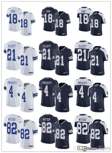 

mens womens youth dallas cowboys 21 ezekiel elliott 4 dak prescott 82 jason witten 18 randall cobb navy custom football jerseys, Black;red