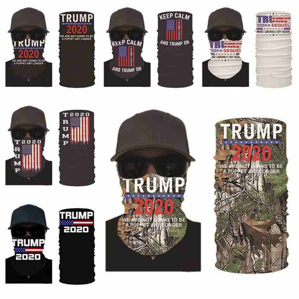 

2020 trump face mask american election printing dustproof masks outdoor cycling magic scarves bandana headband designer party masks cyz2579