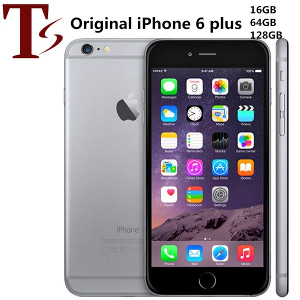 Rinnovato originale per iPhone 6 Plus con l'impronta digitale 5.5 pollici A8 16/64 / 128GB ROM IOS sbloccato il telefono 4G LTE
