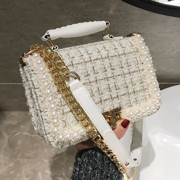

fashion new ms. woolen handbag designer chain crossbody bag hundred match shoulder bag