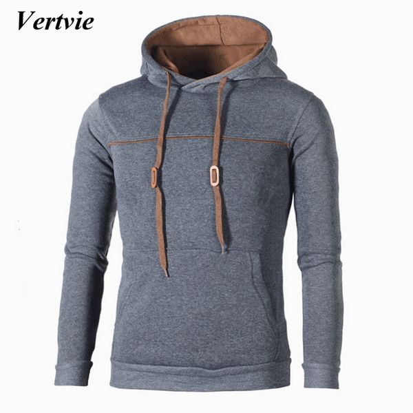 

vertvie 2020 plus size men skateboard hoodies front pocket outdoor sportswear fitness tracksuit gym workout autumn hooded top, White;black