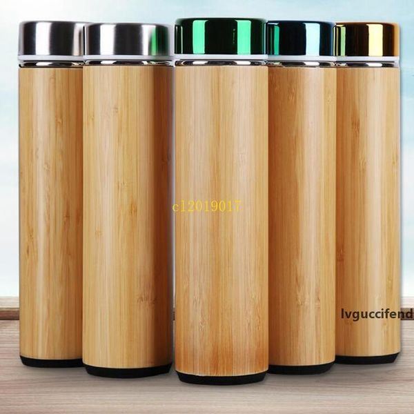 

2019 new bamboo stainless steel cup business gift office water cup with filter