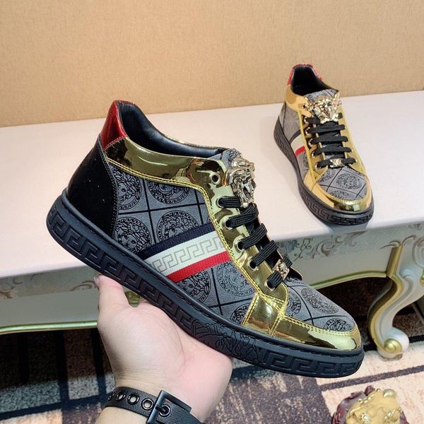 

2020v new fashion leather men's shoes high to help comfortable casual shoes, fashion wild outdoor sports shoes, original box packaging