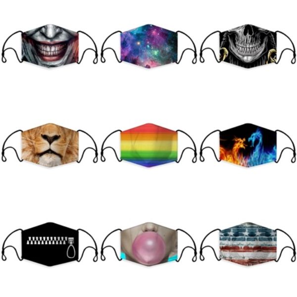 

keep warm breathable mouth masks foldable print s protection face mask 3 7xz h1#904