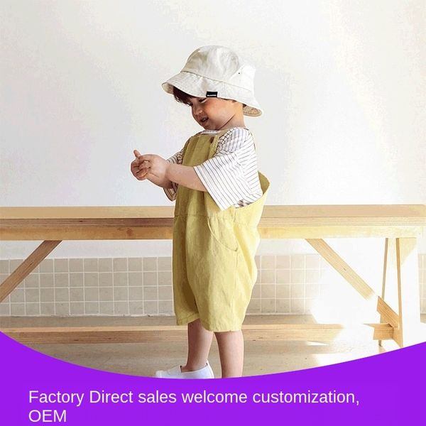 

7exsd 2020 summer new children's clothing fashionable wo suspenders girls' trousers for children's wear men's and women, Blue