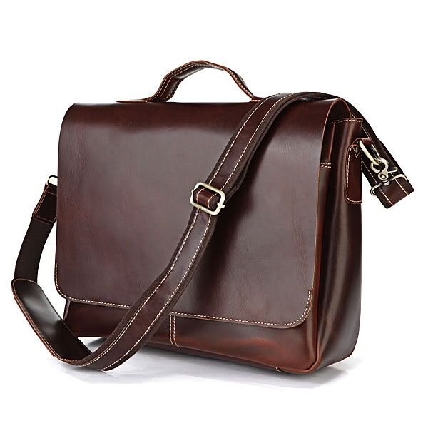 

quality guaranteed genuine leather men's briefcase men messenger bags business travel bag vintage men bags shoulder bag #md-7108