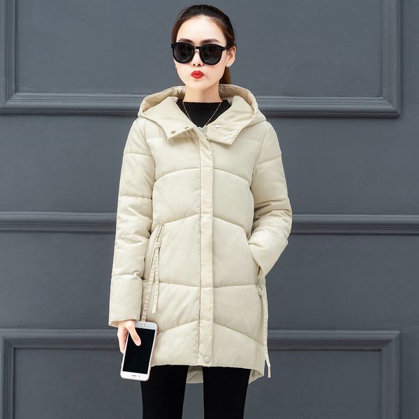 

women parkas winter jacket women hooded new fashion winter female coat warm outwear, Black
