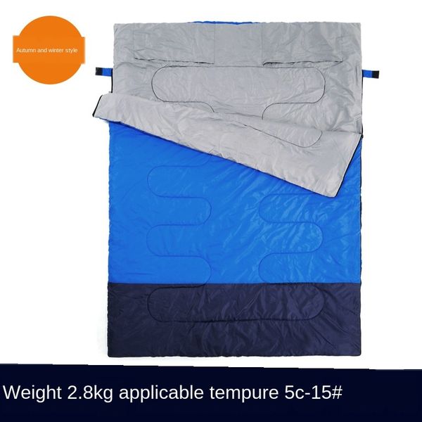 

male wolf warm sleeping bag outdoor cotton lunch break indoor camping season envelope thickened warm double sleeping bag