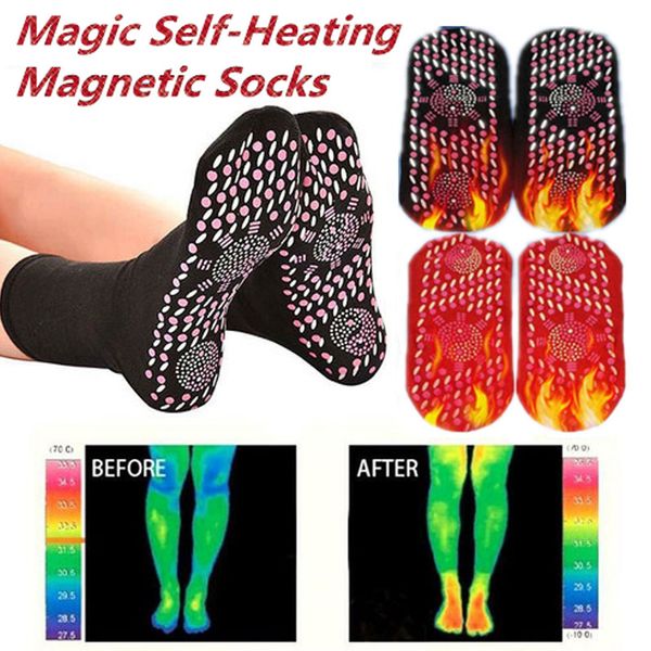 

tourmaline magnetic socks self heating therapy socks warm health care als88, Black