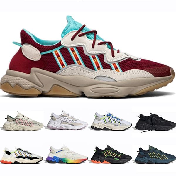 

ozweego running shoes for men women pride black white bold orange cloud pink cloud white black core black mens womens trainer sneaker shoes