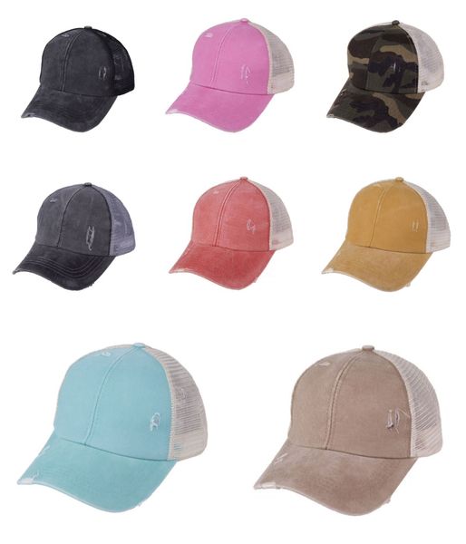 

plain solid ponytail baseball cap messy buns hat trucker pony caps visor cap dad hat mesh summer outdoor snapbacks t0439#649, Blue;gray