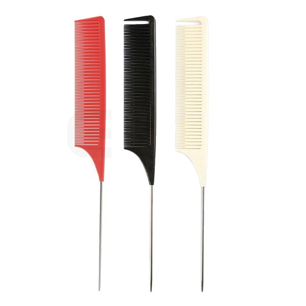 

3x highlight combs, professional rat tail комбс, жаропрочный теребят combs с шилохвости для салона и домашнего использования, Silver