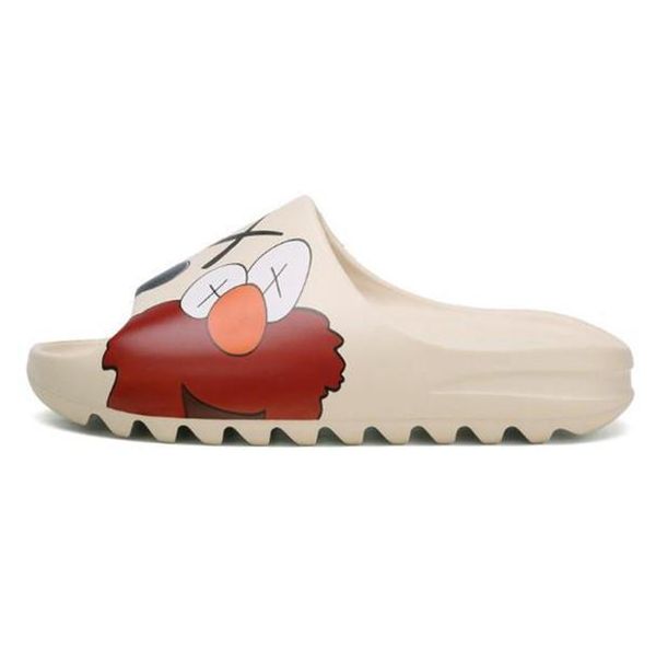 

2020 kaws slipper men women slide bone earth brown desert sand slide resin designer shoes sandals foam runner sesame street, Blue