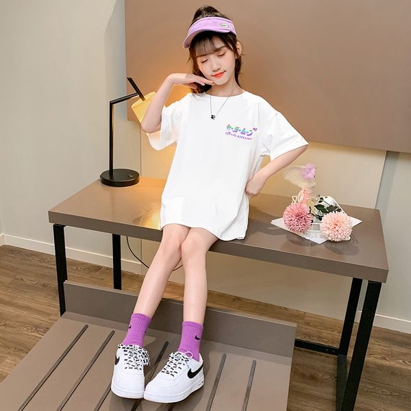 

dlxtp girls 2020 korean-style colorful reflective female fashion brand loose short-sleeved -shirt -shirt beauty girl cartoon gradient intern, Blue