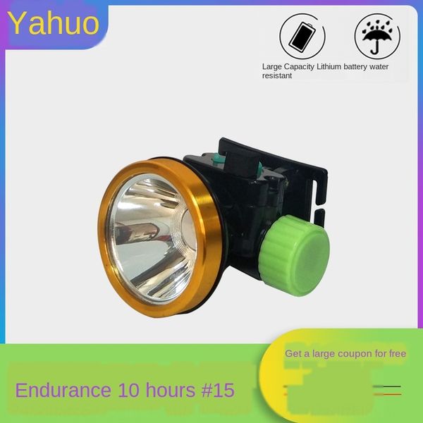 

cfoac camping patrol led strong flashlight charging headlight small head-mounted flashlight outdoor aluminum alloy lithium battery headlight