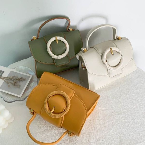 

small round buckle handbag new women flap with shoulder handbag women's fashion bag