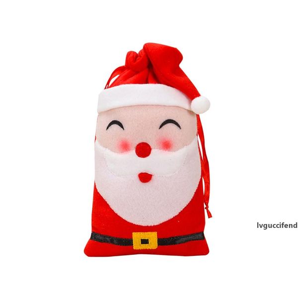 

1pc christmas gift storage cloth bag drawstring candy toy pouches home xmas decoration gift bag