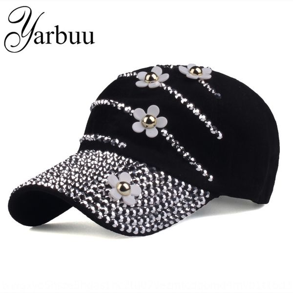 

summer new women's baseball four-flower baseball cap sun sun hat diamond cap korean-style decal sunshade hat, Blue;gray