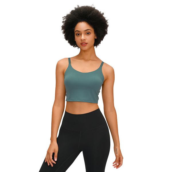 

the new sanded nude half-wear yoga suit with chest pad classic buckle beauty back sling yoga vest bottoming top, White;red