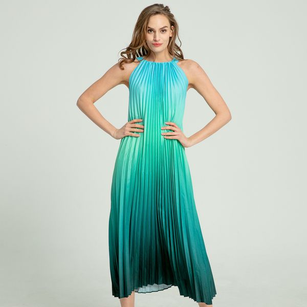 

casual dresses holiday beach style a-line ankle-length o-neck women 2021 -coming spring summer spaghetti strap sleeveless, Black;gray