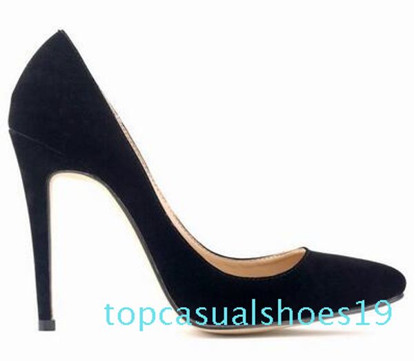 

way fashion luxury designer women shoes red bottom high heels 8cm 10cm 12cm nude black red leather pointed toes pumps dress shoes t19