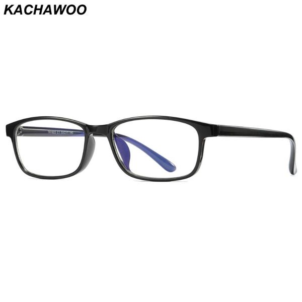 

kachawoo tr90 anti blue light computer glasses frame men women rectangle eyeglasses optical student eyewear frames, White;black