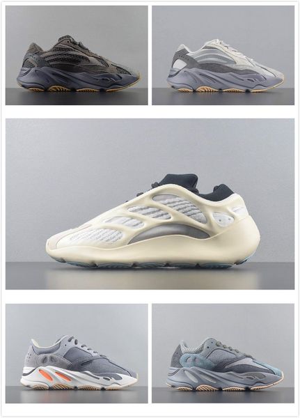 

2020kanye west 700 wave runner sports shoes for mens womens 700s v2 static sneakers mauve solid grey 500 shoes size 36-46, Black