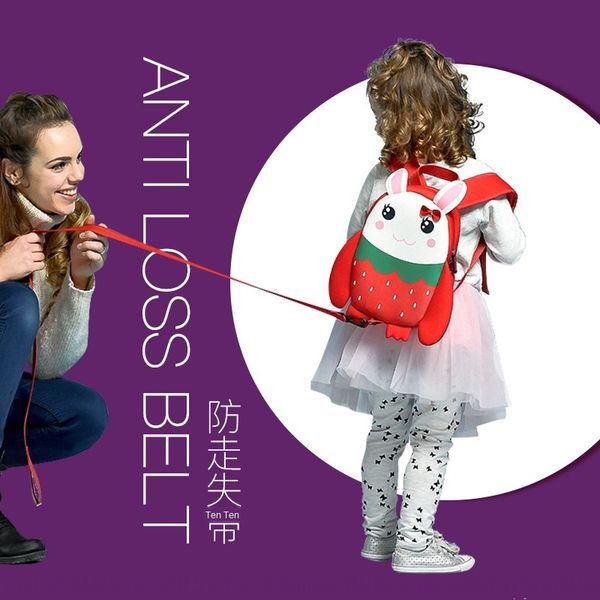 

cjmz0 children's travel prevention traction rope children's school diving material kindergarten backpack cartoon cute protective t