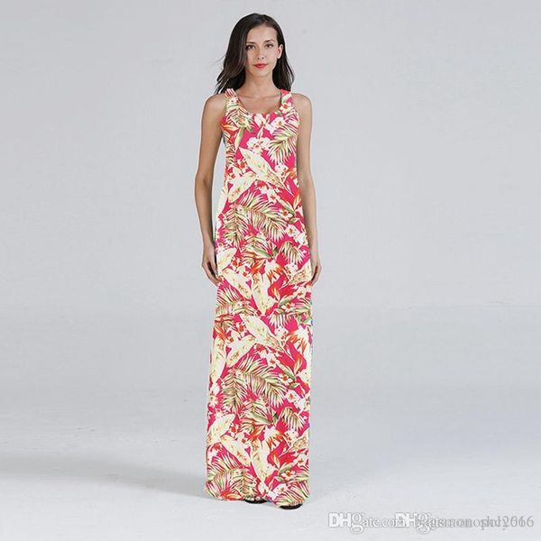 

women dress shoulder vest sleeveless strapless elegant lady flower print bodycon waist long skirt casual loose dresses size s-2xl d2, Black;gray