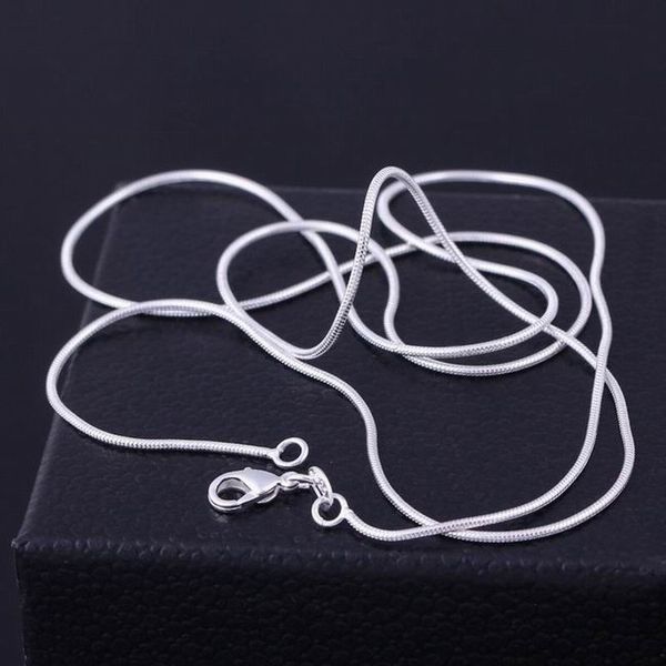 

10pcs wholesale 925 silver plated snake chain necklace for pendants charms 16"-30