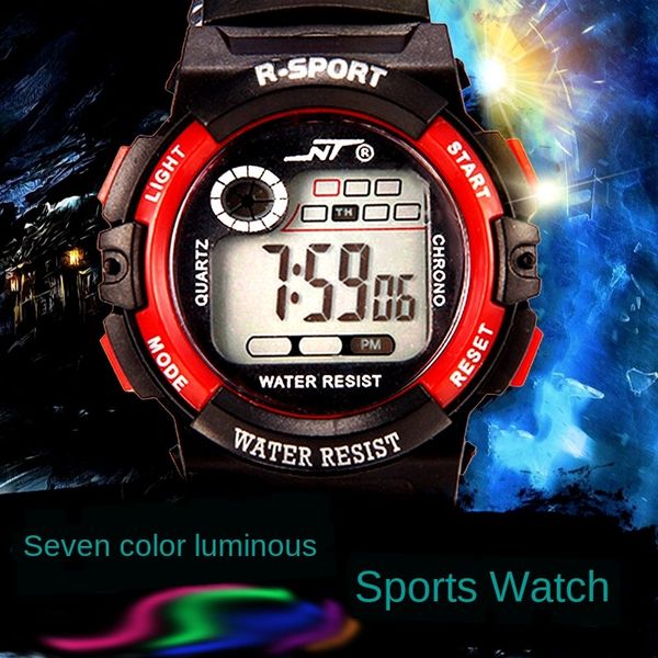 

спорт электронные детские электронные водонепроницаемый простой спортивный trend часы подарочные детские часы, Blue