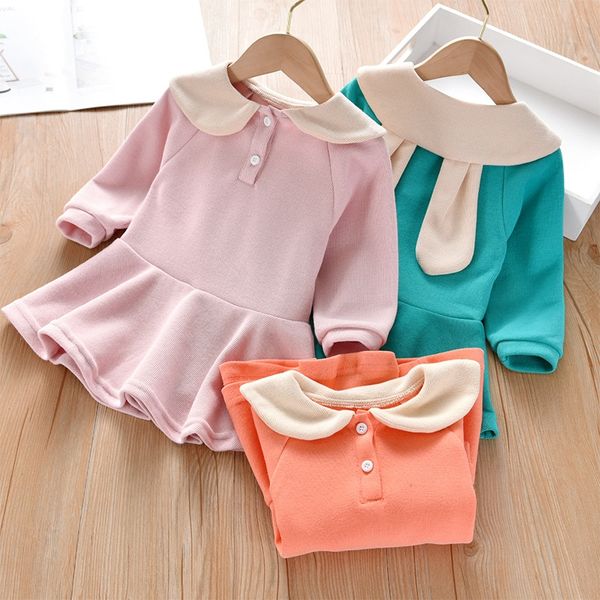 

xsrzv девочек 2019 новой осенней одежды корейский стиль западный стиль одежды платье детский свитер интернет знаменитости длинный рукав сред, Black