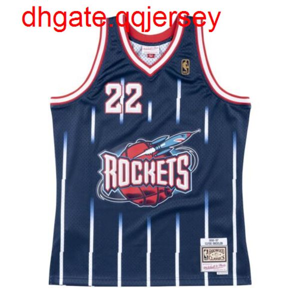 

clyde drexler #22 mitchell & ness 1996-97 jersey throwbacks vest stitched basketball jerseys, Gray