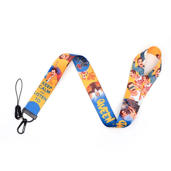 

rock band lanyard for phones music band superstar queen lanyards phone case lanyard for keys mobile phone neck straps a154, Silver