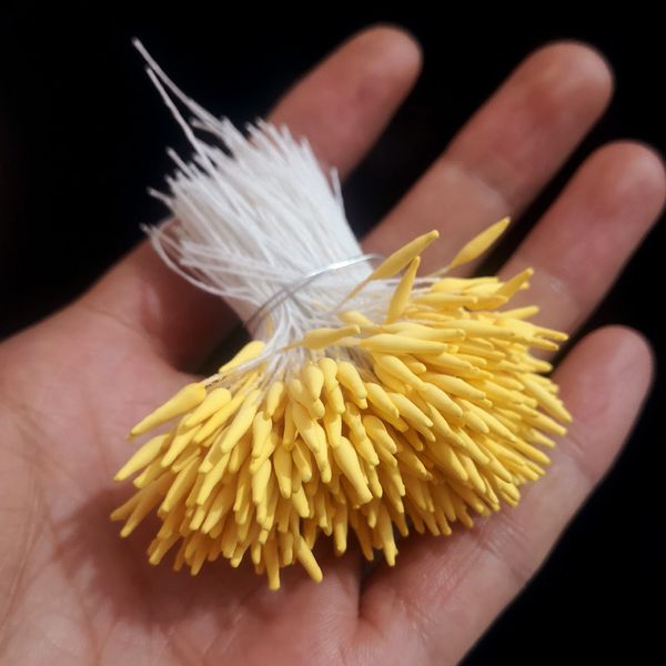 

decorative flowers & wreaths 390pcs 2mm single heads stamen diy artificial mini floral flower pistil muted colour
