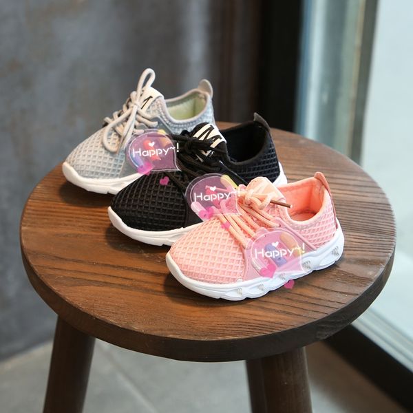 

zfj5q 2020 korean style mesh flying woven fabric soft sole anti-skid shoes children's shoes boys and girls small medium and large child, Black