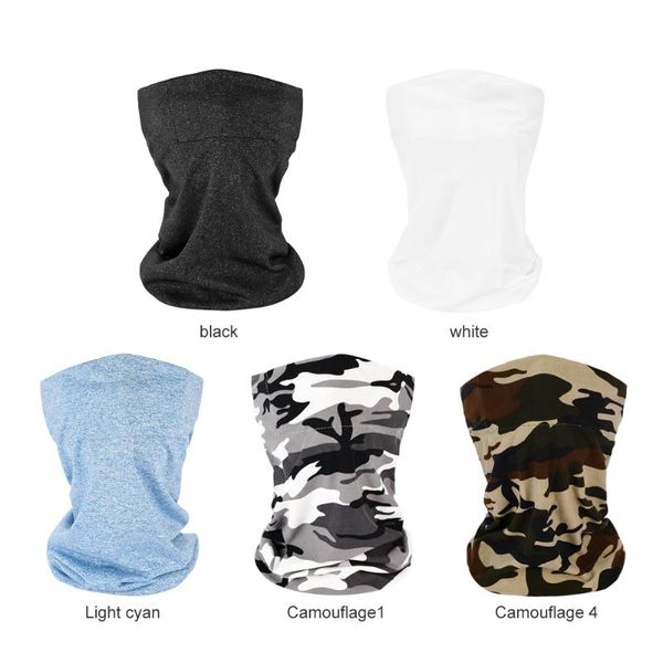 

multiple colors outdoor sports face tube bandana cycling scarf headband with filter slot windproof & dustproof riding equipment, Black
