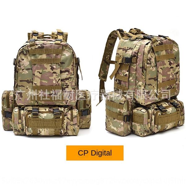 

8ecrj outdoor army fans cross-country mountaineering bag backpack camouflage double shoulder mountaineering bag combination backpack jungle