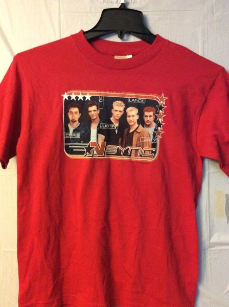 

n sync shirt new with tags red designer selling novelty, Gray;blue