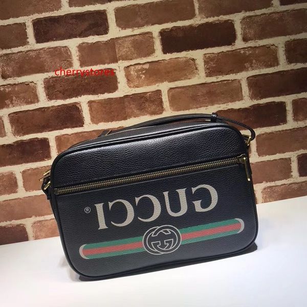 

2020 brand design letter ribbon graffiti shoulder bag cowhide leather woman 523589 large messenger bag