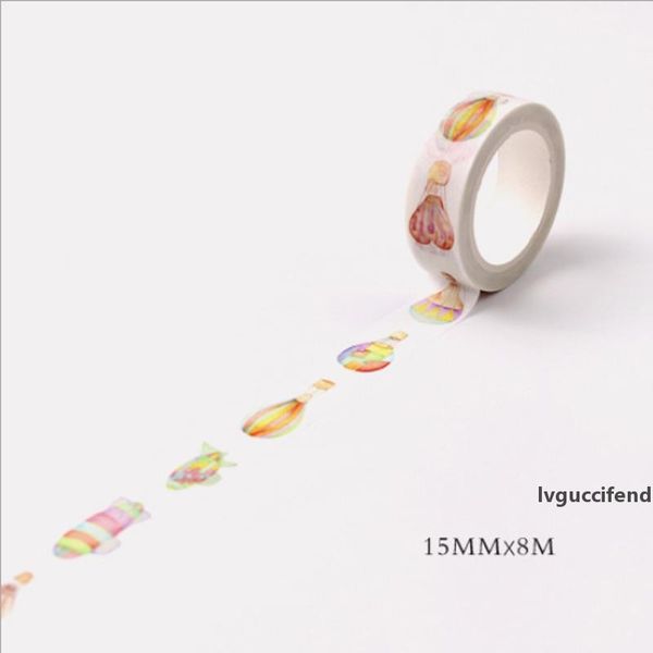 

wholesale- 2016 1.5cm*8m air balloon washi tape diy decoration scrapbooking planner masking tape adhesive tape label sticker stationery